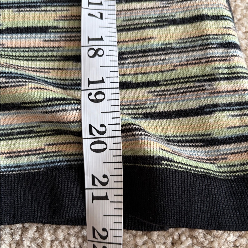 M Missoni cropped cardigan multi stripe black trim wool blend sweater size 10 - Picture 14 of 14